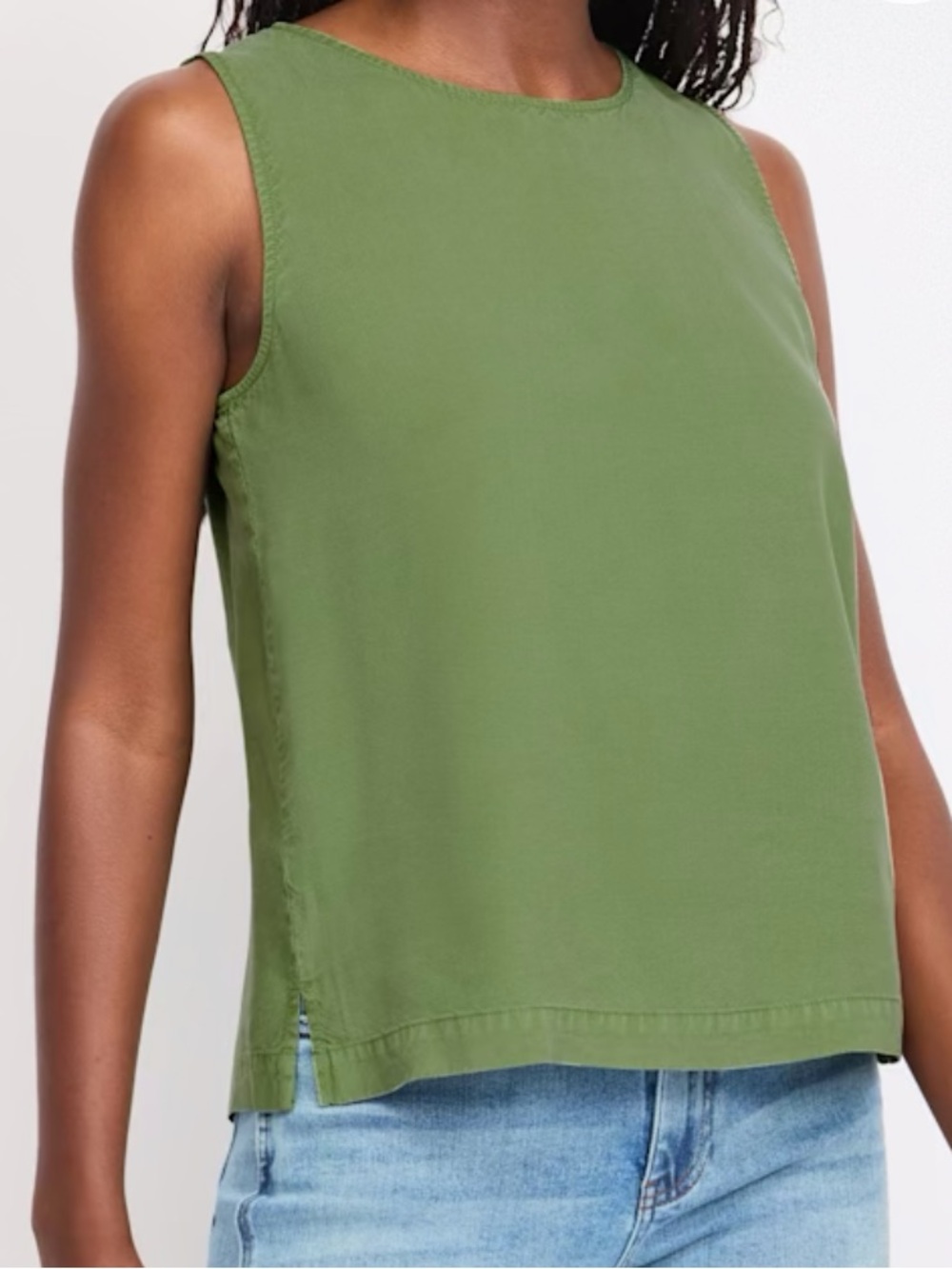 Market & Spruce Gwen Lyocell Tank — Bright Olive